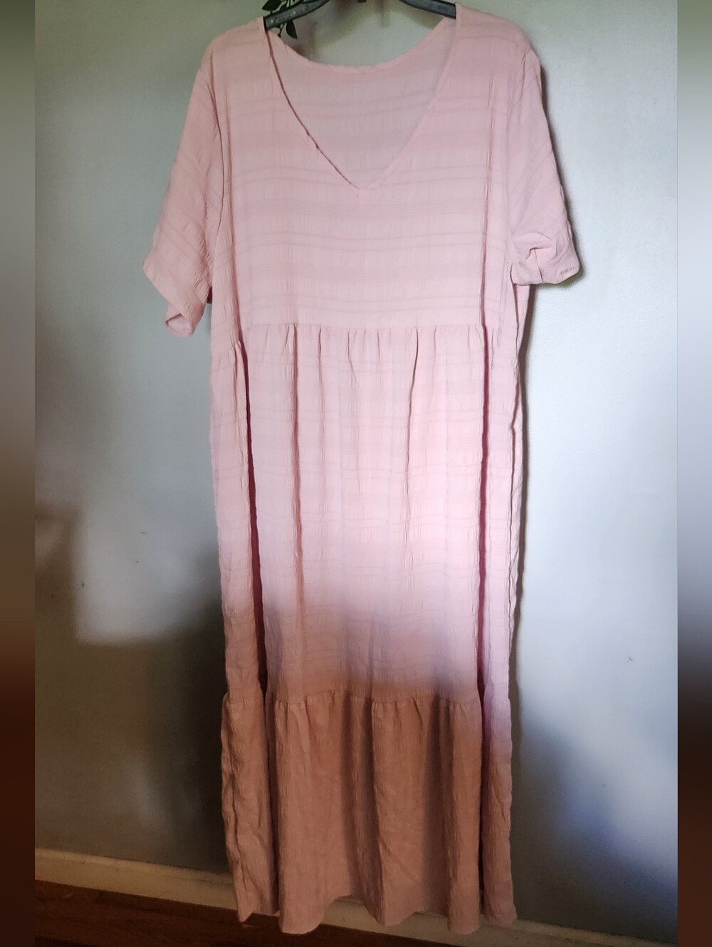 Light Pink Tiered Maxi Dress